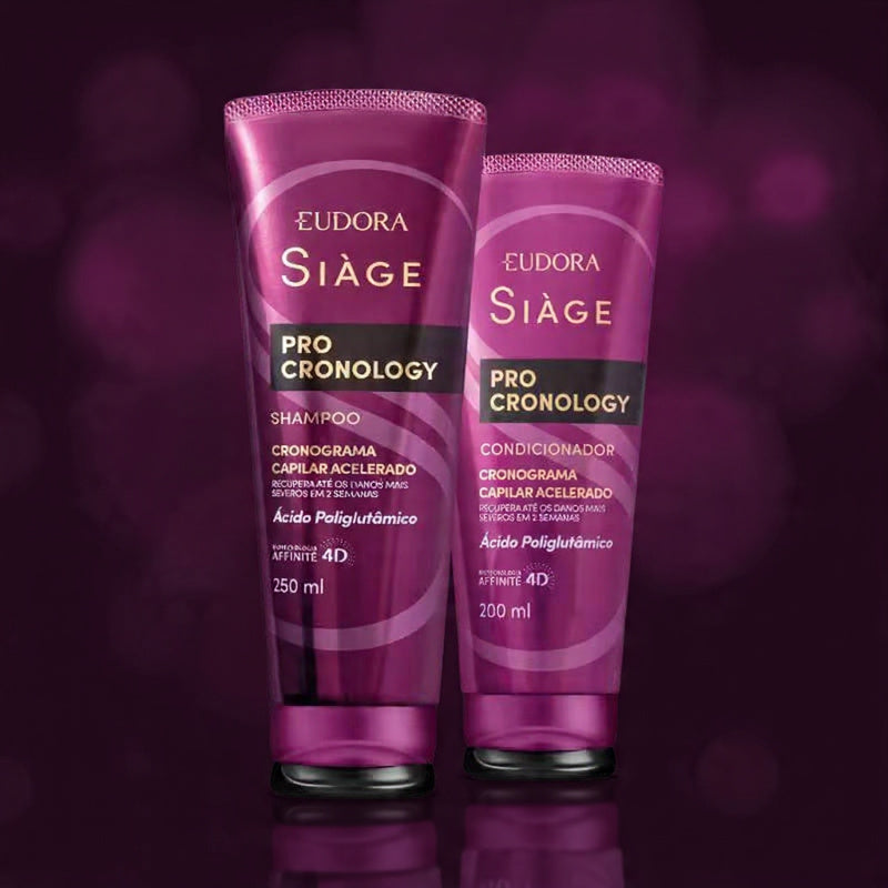 Combo Siàge Pro Cronology: Shampoo 250ml + Condicionador 200ml