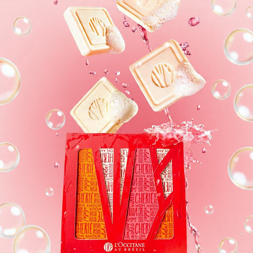 Kit Sabonete Perfumado caixa com 4 Unidades de 75g cada L'occitane au Brésil
